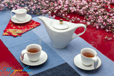 Bộ trà tết gốm sứ Minh Long